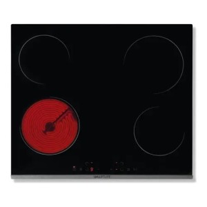 Anafe Eléctrico Smartlife Vitrocerámica 4 Zonas 9niv 60x60cm Color Negro