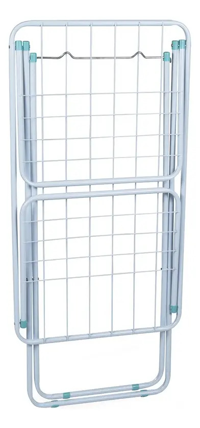 Tendedero Plegable Tender De Piso Acero Negro Mor Con Alas Color Blanco - Imagen 4