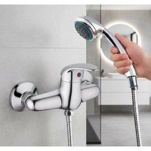 Monocomando Ducha Sin Canilla Griferia Acabado Brillante Col