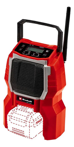 Radio Inalambrico Te-cr 18 Li - Solo Einhell Aux Display Rojo - Imagen 3