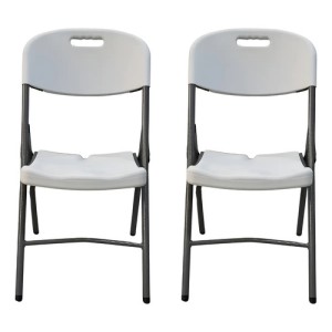 2 Silla Plegable Shorbull Plastico Blanca Resistente Evento Color Blanco Silla Plegable Blanca