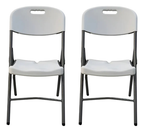 2 Silla Plegable Shorbull Plastico Blanca Resistente Evento Color Blanco Silla Plegable Blanca