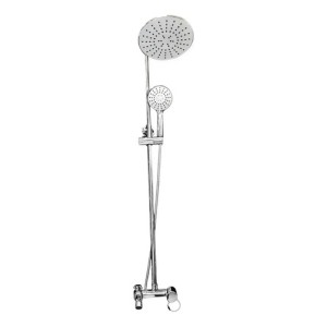 Barral De Ducha Con Duchero Italomix Lh-3327 Plateado Cromado