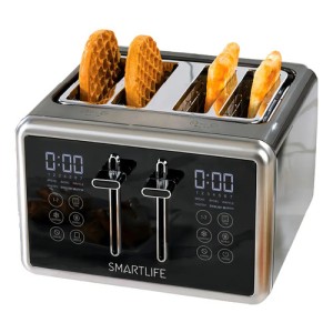 Tostadora Control Digital Smartlife Sl-tod1520 4 Panes 7 Color Gris