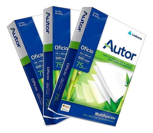Ledesma Resmas A4 Autor 500 Hojas 75 Gramos 216x356mm Color Blanco - Imagen 4