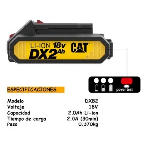 BaterĆa Cat 18 Volt 2.0 Amp. Dxb2