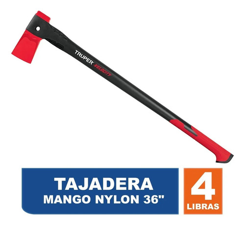 Hacha De Corte 1,8kg 4lb Mango Nylon Truper 100176 - Rex - Imagen 8