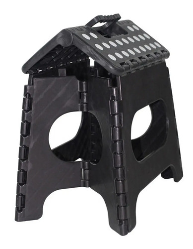 Banqueta Banco Plegable Escalera Plástico Reforzado 22 Cm Color Negro