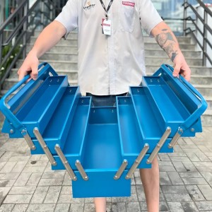 Caja De Herramientas Tramontina Para Acordeón Con 7 Cajones, Azul