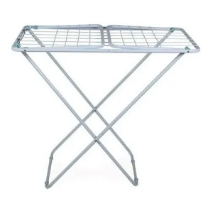 Tender Tendedero Para Ropa Pie Acero Plegable Con Alas Mor Blanco