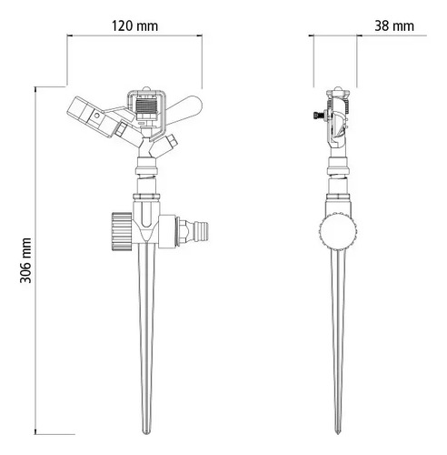 Aspesor De Impacto Con Pincho Para Riego - Imagen 4