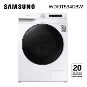 Lavasecarropas Inverter Samsung Wd10t534dbw 10.5 6 Kg Color Blanco