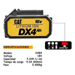 BaterĆa Cat 18 Volt 4.0 Amp. Dxb4