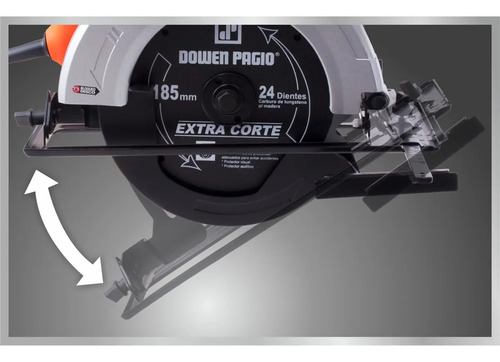 Sierra Circular 1500 W Guia Laser - Dowen Pagio Color Naranja Frecuencia 50-60hz 50 Hz - Imagen 12