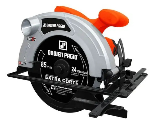 Sierra Circular 1500 W Guia Laser - Dowen Pagio Color Naranja Frecuencia 50-60hz 50 Hz