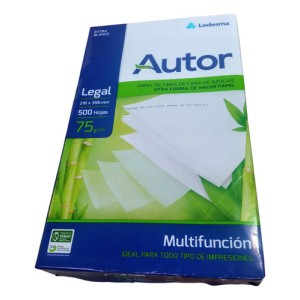 Ledesma Resmas A4 Autor 500 Hojas 75 Gramos 216x356mm Color Blanco