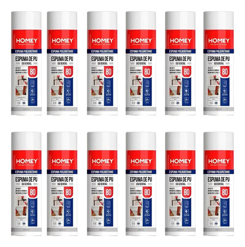 Espuma Poliuretano Expandido 750ml Pack 12u Fell Apta Madera Metal - Imagen 2