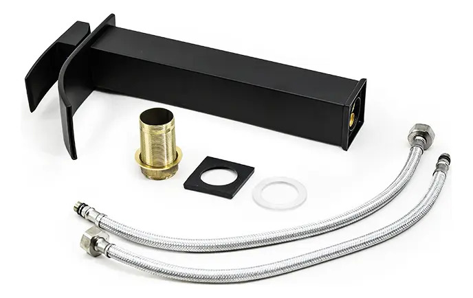 Canilla Negra Alta Para Lavatorio Italomix Lh-3320 Negro Mate - Imagen 6