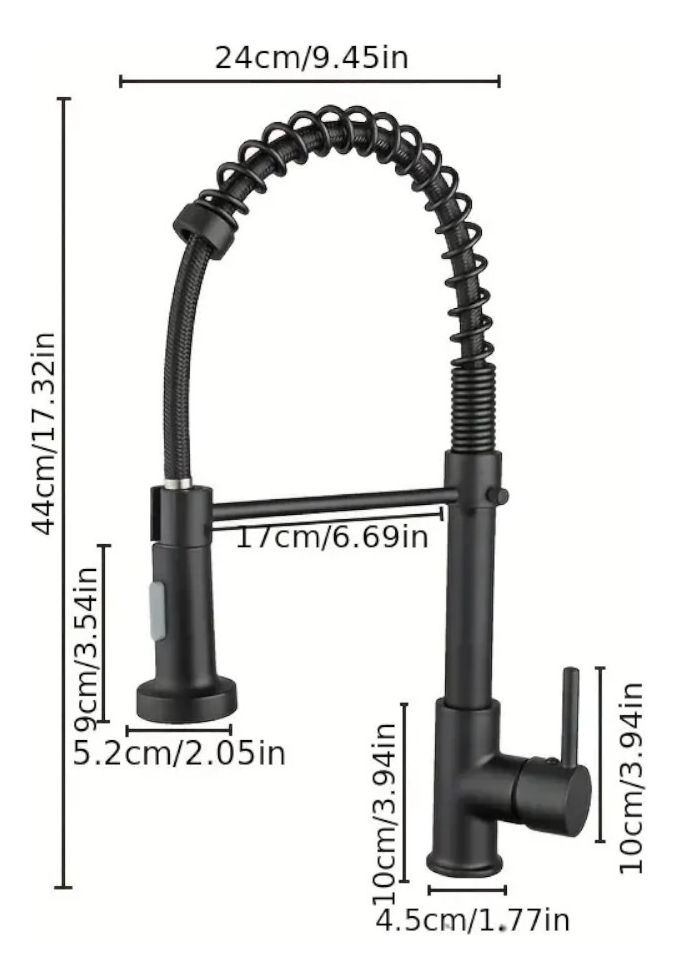 Grifo Canilla Monocomando 360º Cocina Baño Acero Inoxidable Acabado Cromado Color Plateado - Imagen 7
