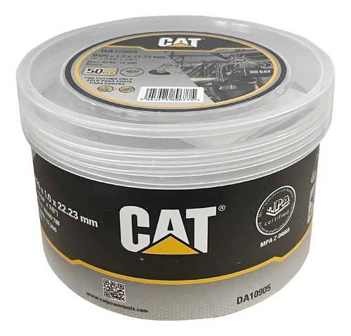 Disco Cat Para Corte Metal De 125x1x22mm Box 50 Piezas Negro