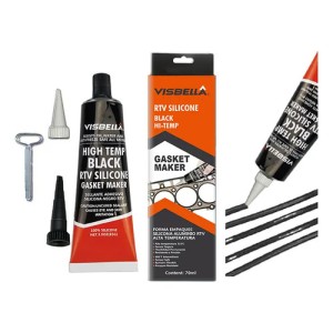 Sellador Silicona Negra Alta Temperatura Visbella 95g Motor