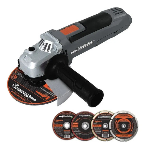 Amoladora Angular Gladiator Pro Aa 415/2/ Vvm Color Gris 700 w 220 v + Accesorio - Imagen 2