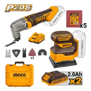 Lijadora Orbital P20s + Herramienta Multifuncion Color Amari