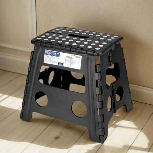 Banqueta Banco Plegable Escalera Plastico Reforzado 32 Cm Ne - Imagen 2