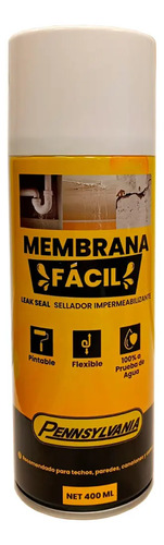 Spray Impermeabilizante Pennsylvania Blanco Mate 400ml Membr - Imagen 2