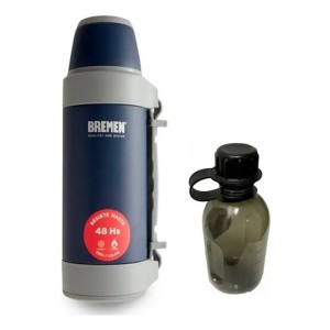 Termo 1,2 Ls - 48hs Bremen X Vida + Botella Color Azul Marino