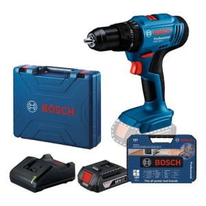 Taladro Gsb 183-li + Batería + Cargador + Set 103 Pz Bosch Color Azul Oscuro