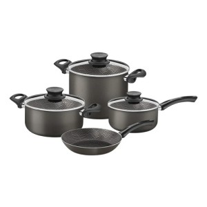 Juego De Bateria Antiadherente Tramontina Paris 7 Pz - Negro