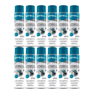 Espuma Poliuretano Expandido 750ml Pack 12u Fell Apta Madera Metal