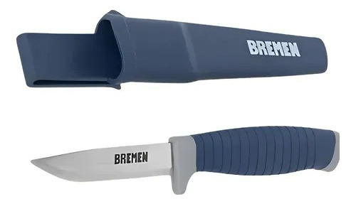 Cuchillo Multiuso Bremen Con Funda Acero Inoxidable Camping Pesca 21 Cm 8323 Azul - Imagen 8