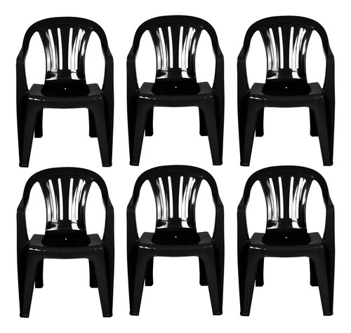 Set De 6 Sillones De Plástico Bela Vista Mor Color White - Imagen 7
