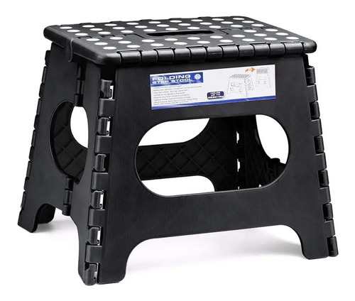Banqueta Banco Plegable Escalera Plástico Reforzado 22 Cm Color Negro - Imagen 2