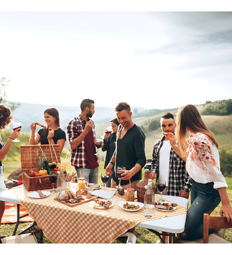 Mesa Plegable Picnic Con Asa Portátil 1,80mts Camping Cateri - Imagen 9