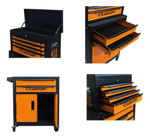 Gabinete Organizador Herramienta Desmontable Lusqtoff Gml7-9 Color Naranja - Imagen 3