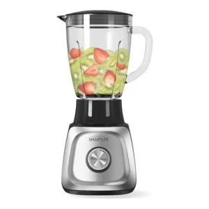 Licuadora Smartlife Jarra Vidrio 1.5l 600w 5 Vel + Pulso Color Acero Inoxidable