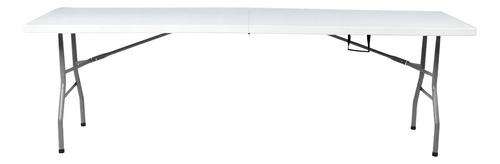 Mesa Plegable 1.80 Mts Portatil Portafolio Eventos Jardin Color Blanco