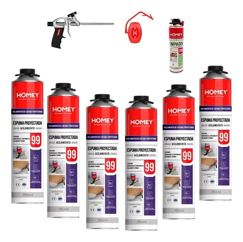 Poliuretano Proyectable Caja 12 Unds C/ Pistola Manual Clean