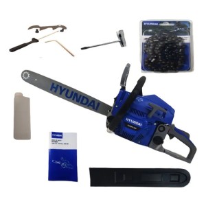 Motosierra A Nafta Hyundai 52cc Azul Rey Turbo 600 2.5hp