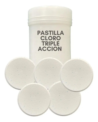 Pastillas Triple Accion Para Piscinas 1 Kg 5 Pastillas
