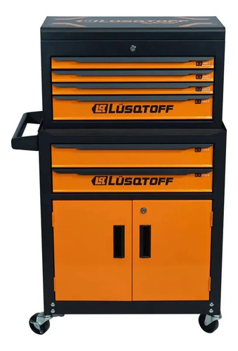 Gabinete Organizador Herramienta Desmontable Lusqtoff Gml7-9 Color Naranja - Imagen 2