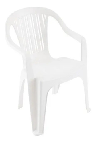 Silla Plastica Con Posabrazos Titan Blanca Gardenlife Color Blanco - Imagen 3