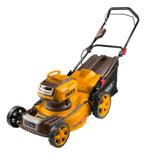 Corta Cesped 18 Bateria 20v + 2 Bat 5.0ah + Cargador Ingco Amarillo