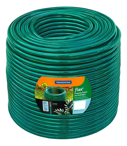 Rollo Manguera Riego Reforzada 3/4 Jardin 50mts Tramontina