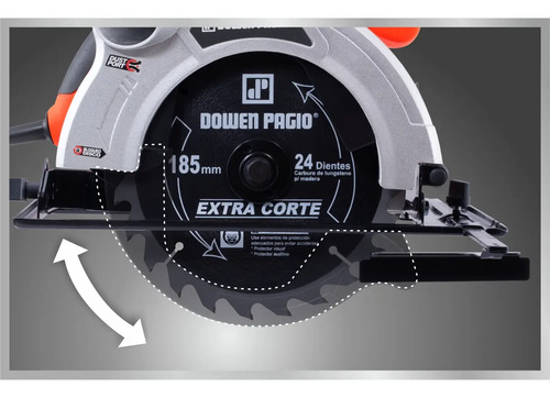 Sierra Circular 1500 W Guia Laser - Dowen Pagio Color Naranja Frecuencia 50-60hz 50 Hz - Imagen 10