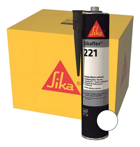 Sellador Adhesivo Multiuso Sika Sikaflex-221 300ml Color Blanco - Imagen 3