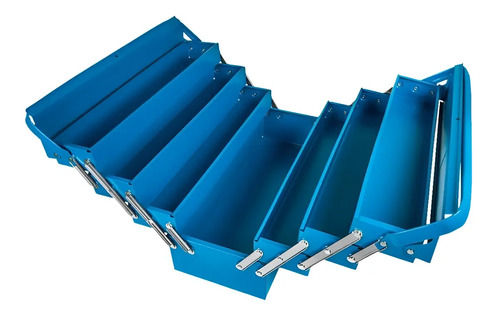 Caja De Herramientas Tramontina Para Acordeón Con 7 Cajones, Azul - Imagen 4